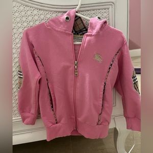 Burberry toddler sweatshirt jacket. Pink. 92